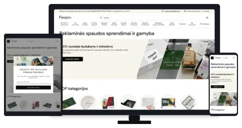 Flexpro spaudos produktų el. parduotuvė – El. parduotuvės